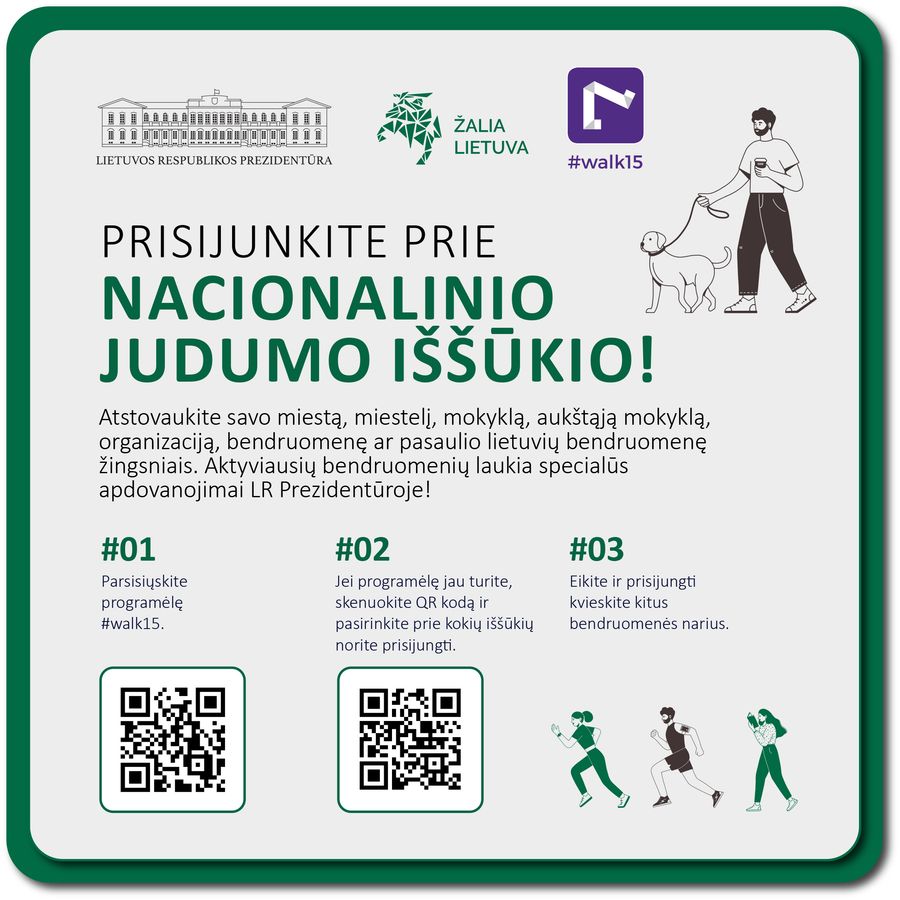 Nacionalinis judumo iššūkis! 🏃♂️🏃♀️