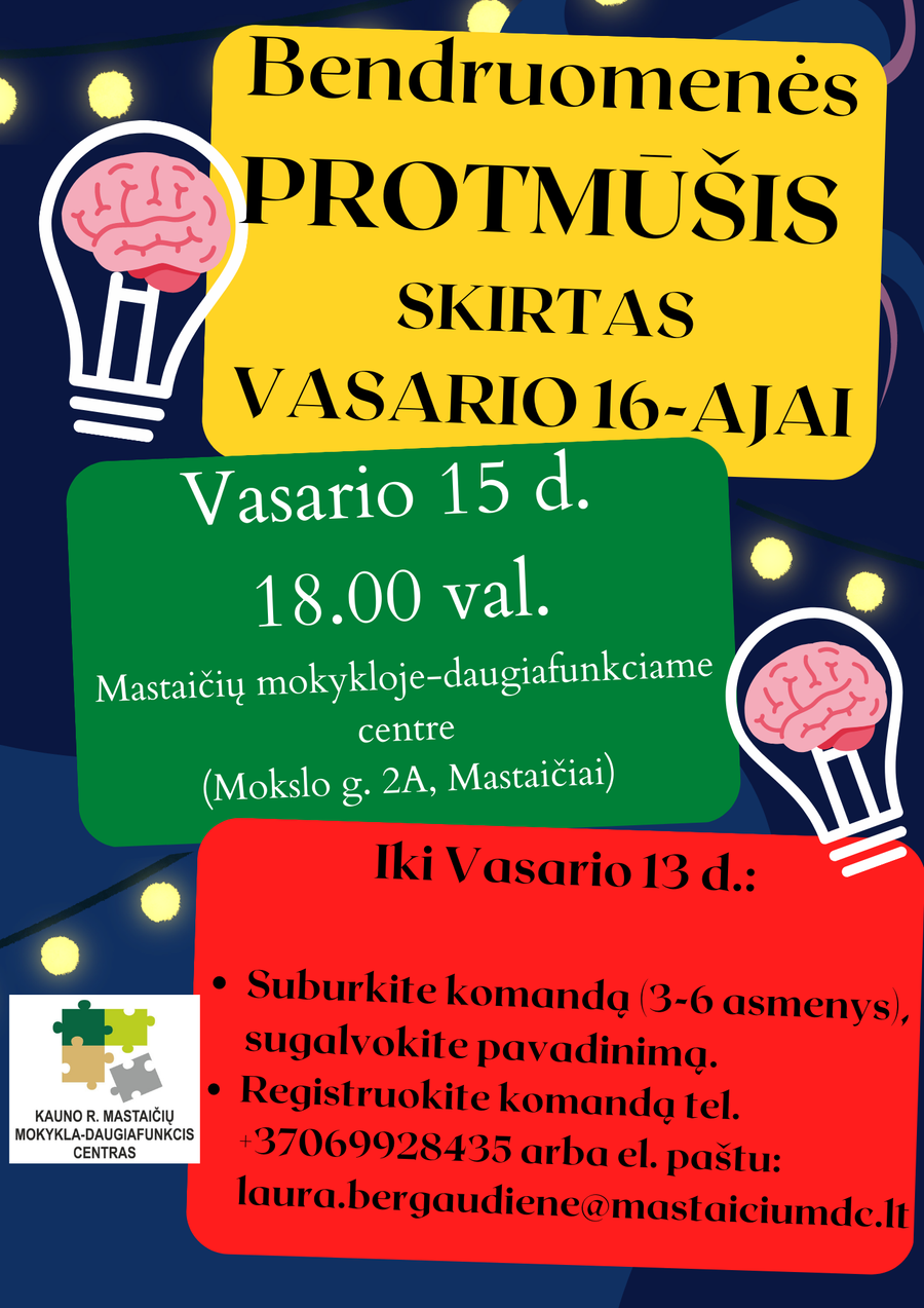 Bendruomenės protmūšis skirtas Vasario 16-ajai