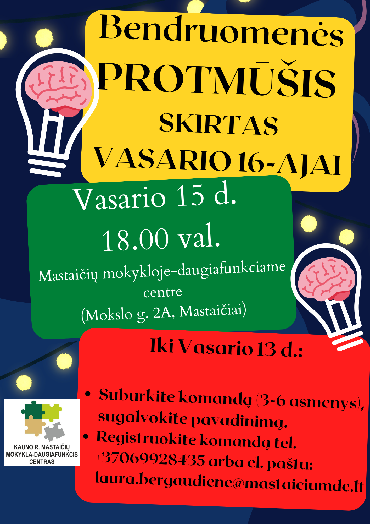 Bendruomenės protmūšis skirtas Vasario 16-ajai
